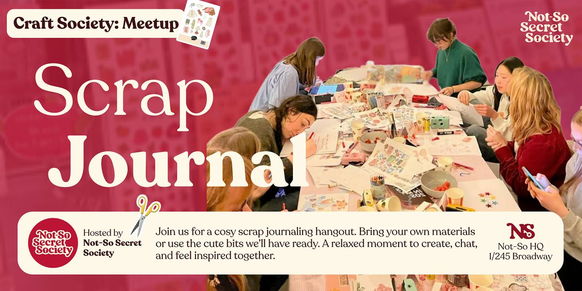 Craft Society: Scrap Journal 21st Dec | Not-So Secret Society, 21 December | Event in Glebe | AllEvents