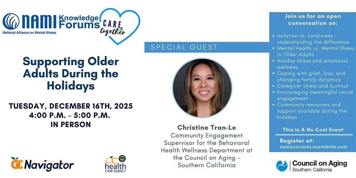 NAMI Care Together: Supporting Older Adults During the Holidays, 16 December | Event in Costa Mesa | AllEvents