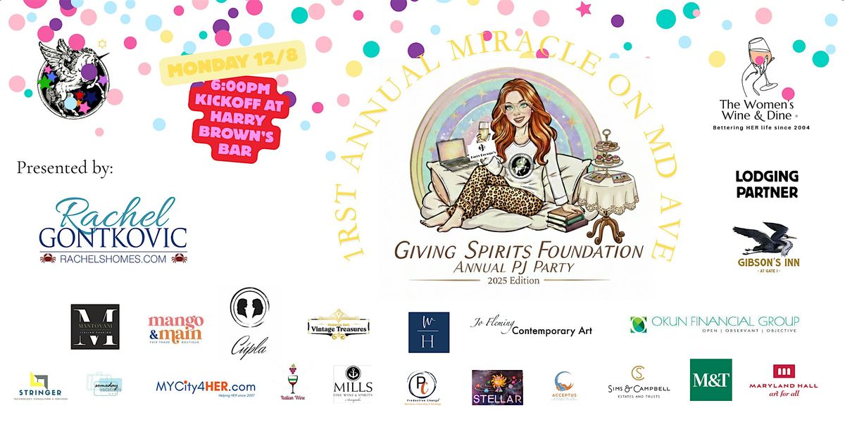2025 Giving Spirits Foundation PJ Party & 1rst Annual Miracle on MD Avenue!, 8 December | Event in Annapolis