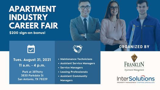 Apartment Industry Career Fair 3830 Parkdale St San Antonio Tx 78229 United States August 31 2021 Allevents In Psychic Fair San Antonio 2022