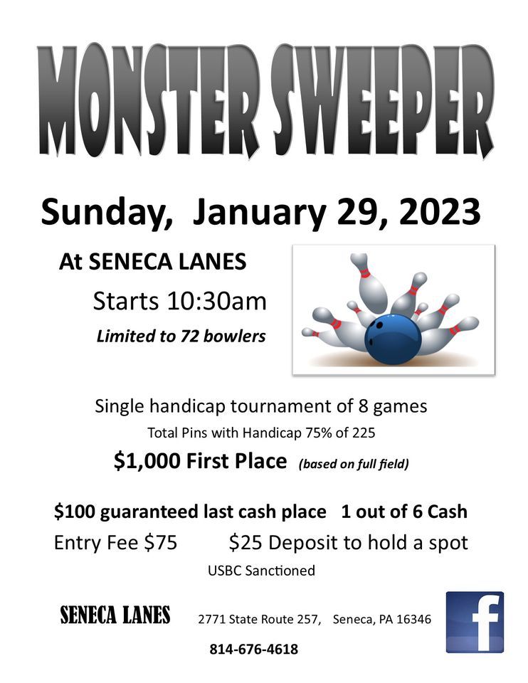 Monster Sweeper, Seneca Lanes, January 29 2023 AllEvents.in