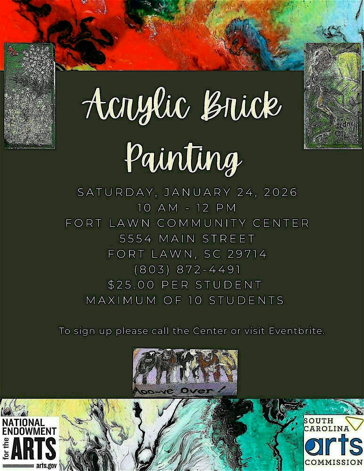 Acrylic Brick Painting Class