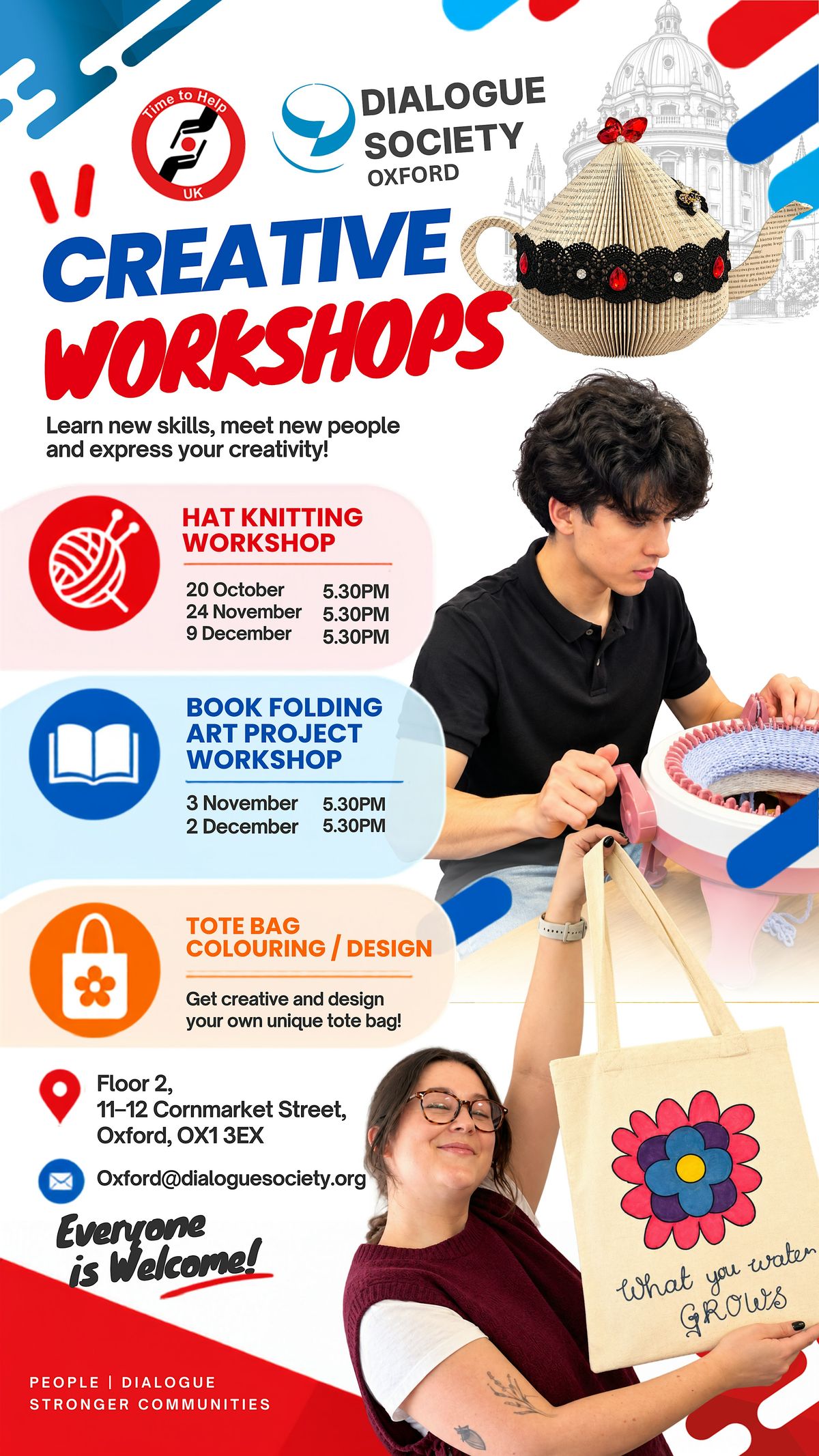 Creative Workshops: Hat Knitting for a Good Cause, 11-12 Cornmarket St ...