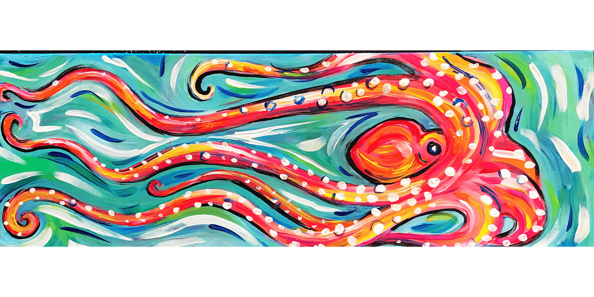 Swimming Octopus - Paint and Sip in Norfolk | Classpop!™, 29 January | Event in Norfolk | AllEvents