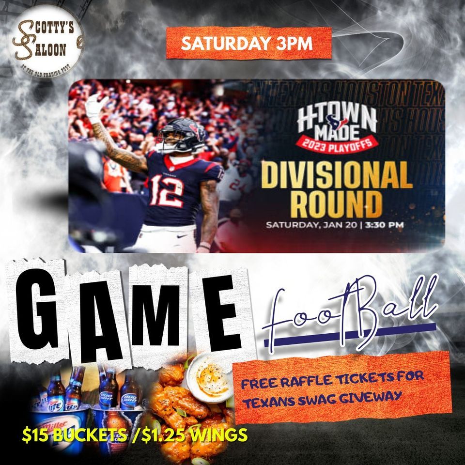 Swag Raffle TEXANS PLAYOFF WATCH PARTY* FREE RAFFLE TICKETS FOR TEXANS SWAG ...