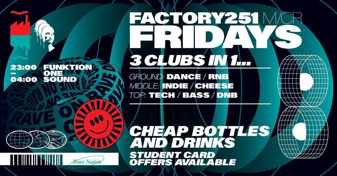 FACTORY 251 FRIDAYS - MMU FRESHERS WEEK, 19 September | Event in Manchester | AllEvents
