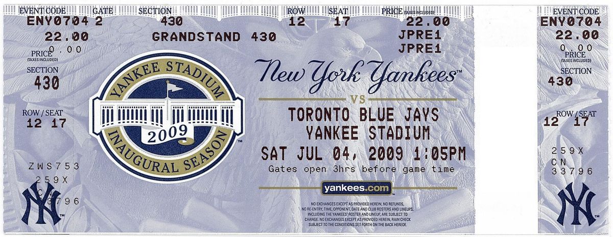 Toronto Blue Jays at New York Yankees Tickets, 5 September | Event in Bronx | AllEvents