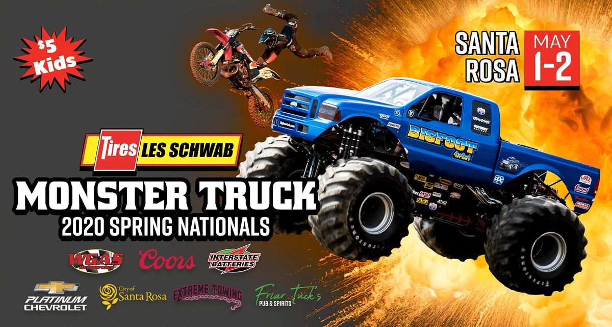 2020 LES SCHWAB TIRES Monster Truck Spring Nationals (Saturday Night