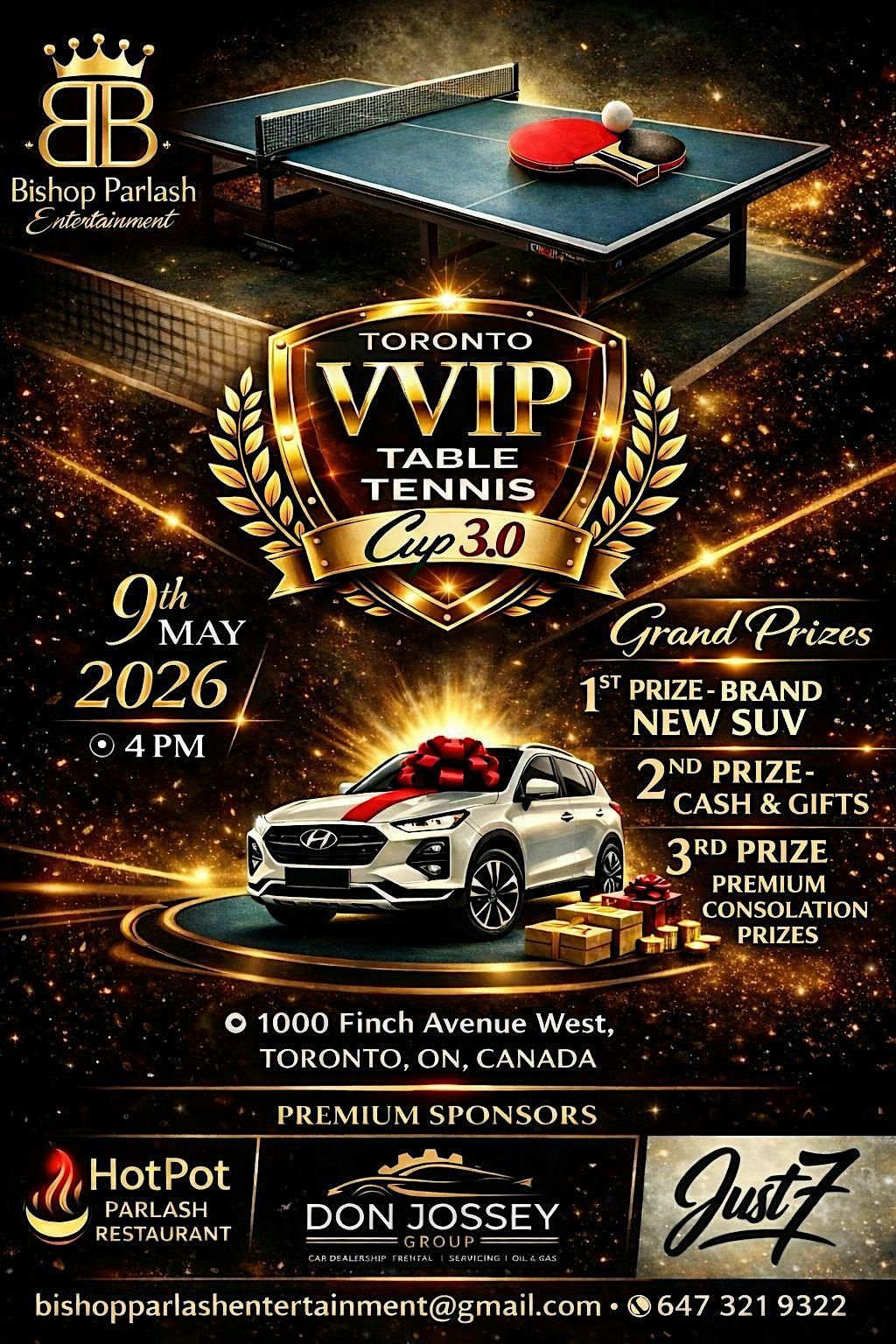 Vvip Table Condiments VVIP TABLE TENNIS COMPETITION in Toronto – May 9, 2026 | AllEvents