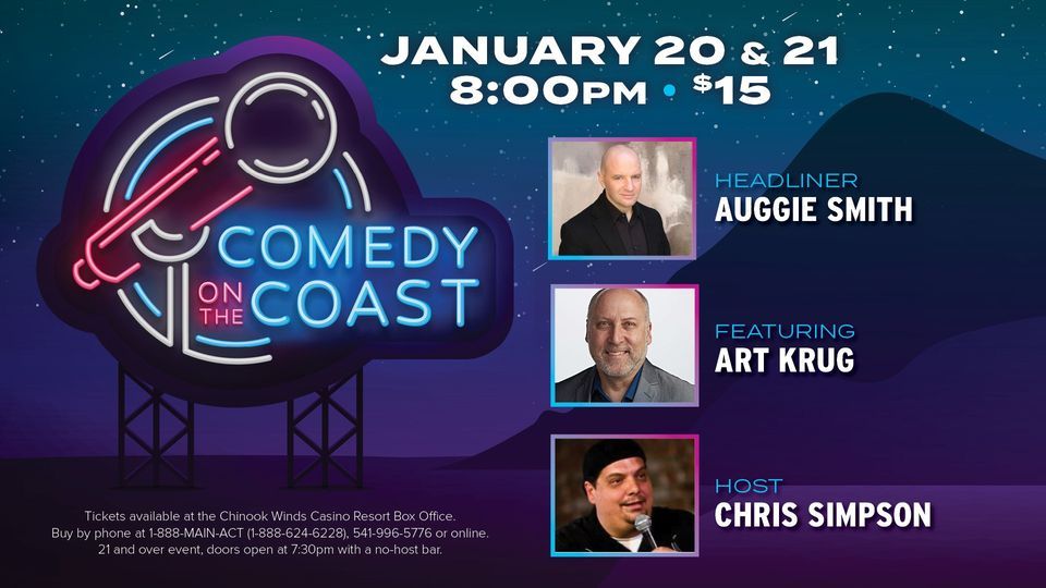 January 2023 Comedy on the Coast Auggie Smith, Art Krug, & Chris