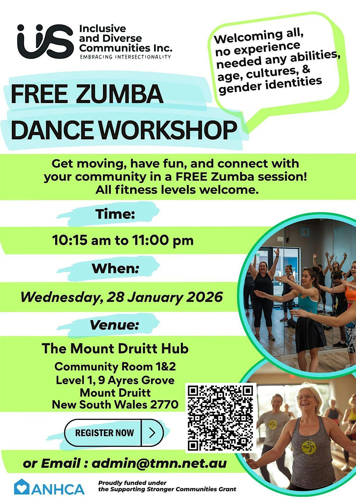 FREE ZUMBA DANCE WORKSHOP, 28 January | Event in Mount Druitt | AllEvents
