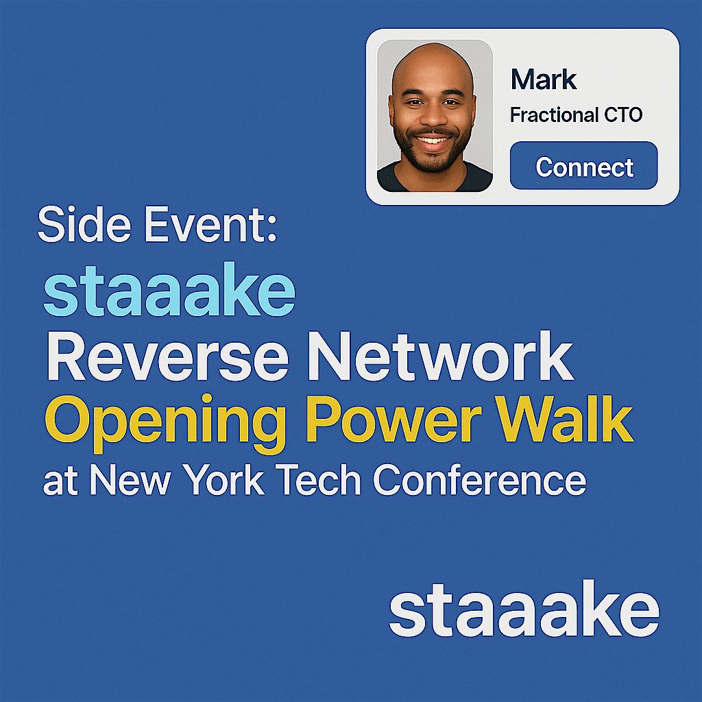 staaake Reverse Network Opening Power Walk at New York Tech Conference, 31 May | Event in New York | AllEvents