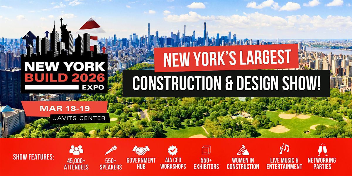 New York Build 2026, 18 March | Event in New York | AllEvents