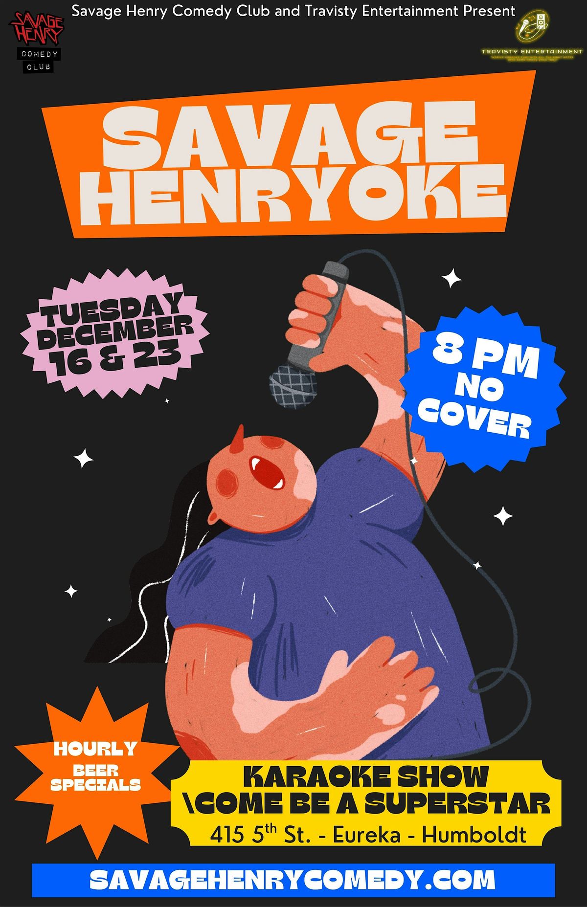 Savage Henryoke, 16 December | Event in Eureka | AllEvents
