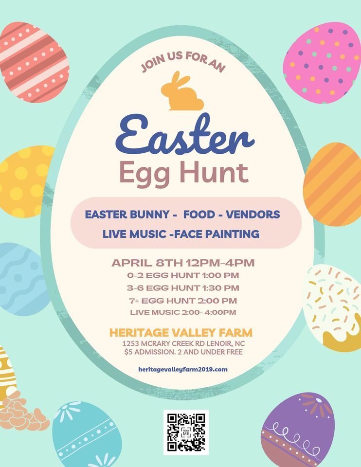 Egg Hunt and Vendor Event, Heritage Valley Farm LLC, Lenoir, April 8