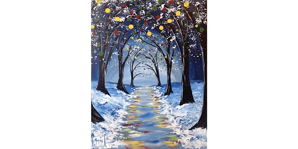 Sparkling Christmas Path - Paint and Sip in Houston | Classpop!™, 22 December | Event in Baytown | AllEvents