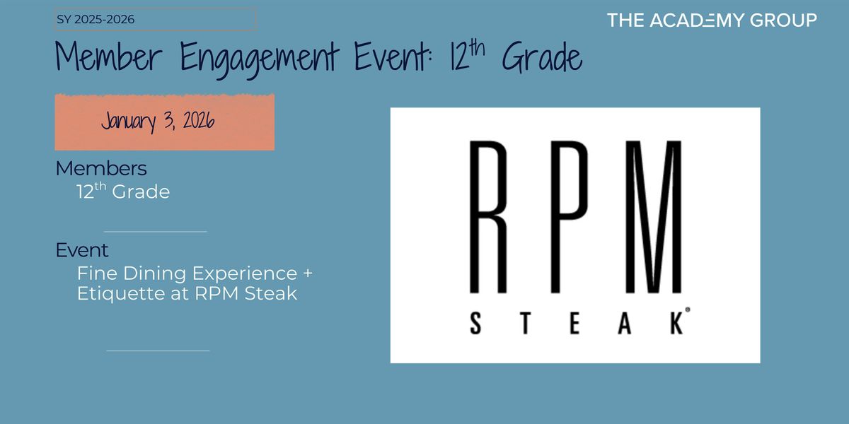 AG Member Engagement Event: Fine Dining Experience + Etiquette (12th), 3 January | Event in Chicago | AllEvents