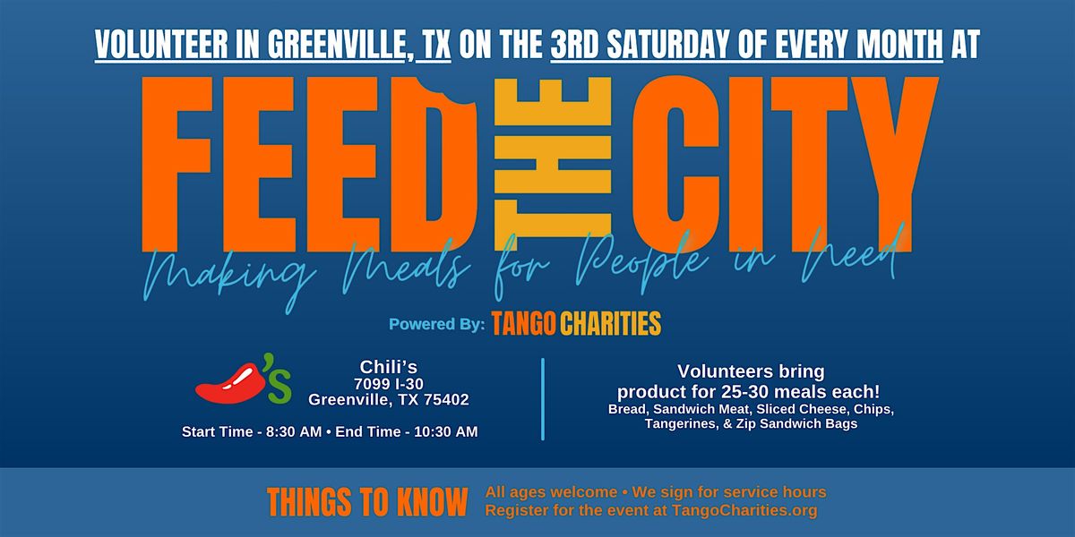 Feed The City Greenville: Making Meals for People In Need, 20 December | Event in Greenville | AllEvents