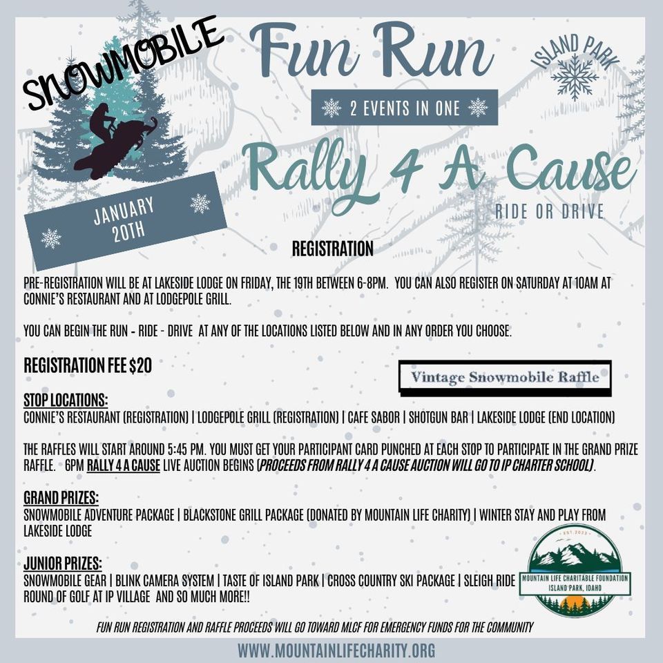 Snowmobile Fun Run - Rally 4 A Cause, Lakeside Lodge, Island Park, 20 ...