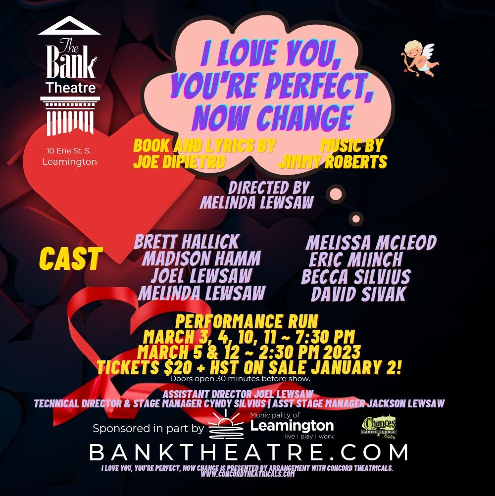 I Love You, You're Perfect, Now Change at Pueblo Memorial Hall, 17 April | Event in Pueblo | AllEvents