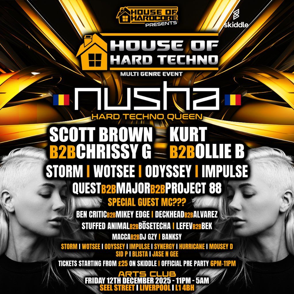 House of hardcore presents house of hard techno, 12 December | Event in Liverpool | AllEvents