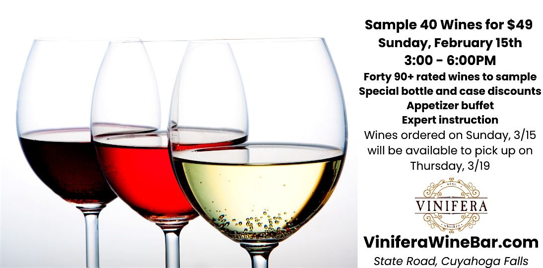 Vinifera's February Wine Show, 15 February | Event in Cuyahoga Falls | AllEvents