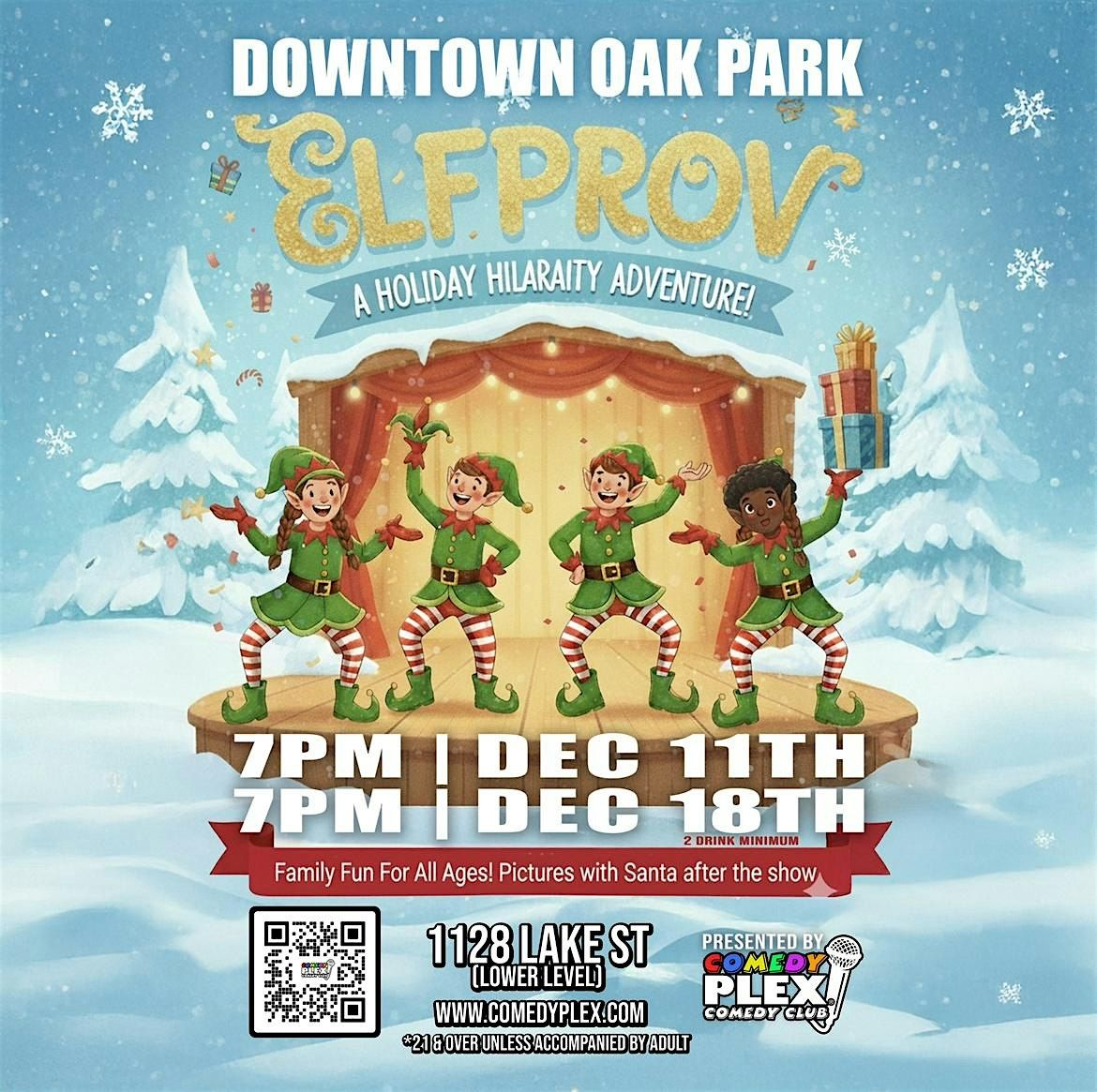 Elfprov!  A holiday Hilarity adventure., 18 December | Event in Oak Park | AllEvents