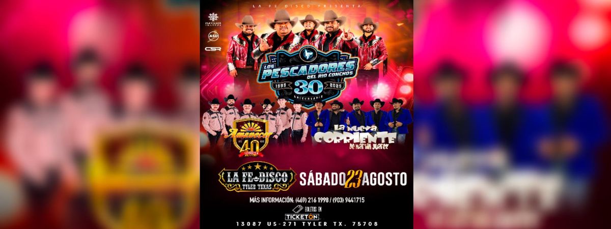LOS PESCADORES DEL RIO CONCHOS , TYLER , 23 August | Event in Tyler | AllEvents