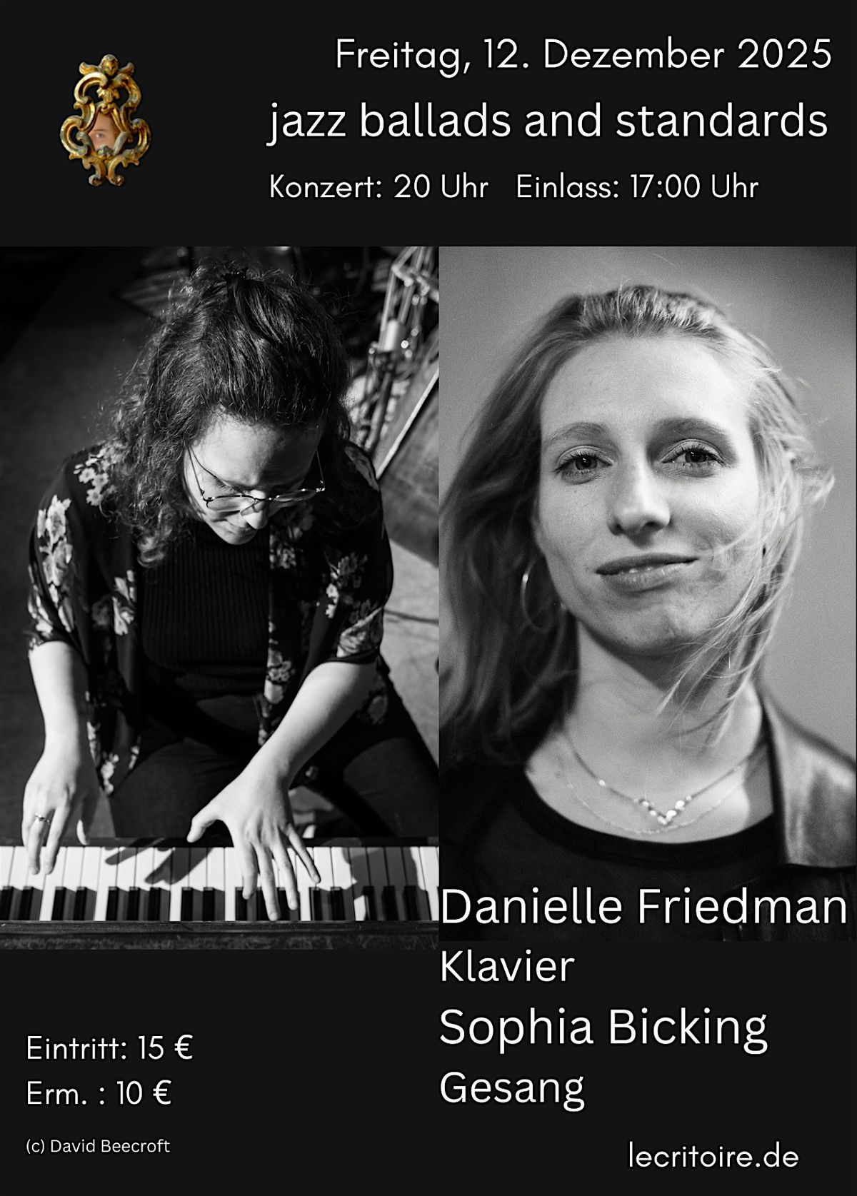Jazz ballads and standards with Danielle Friedman and Sophia Bicking, 12 December | Event in Berlin | AllEvents