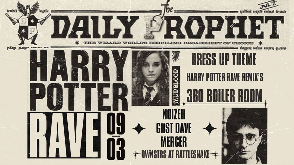 HARRY POTTER RAVE, SNAKE PIT at Rattle Snake Motel, Coolangatta, March