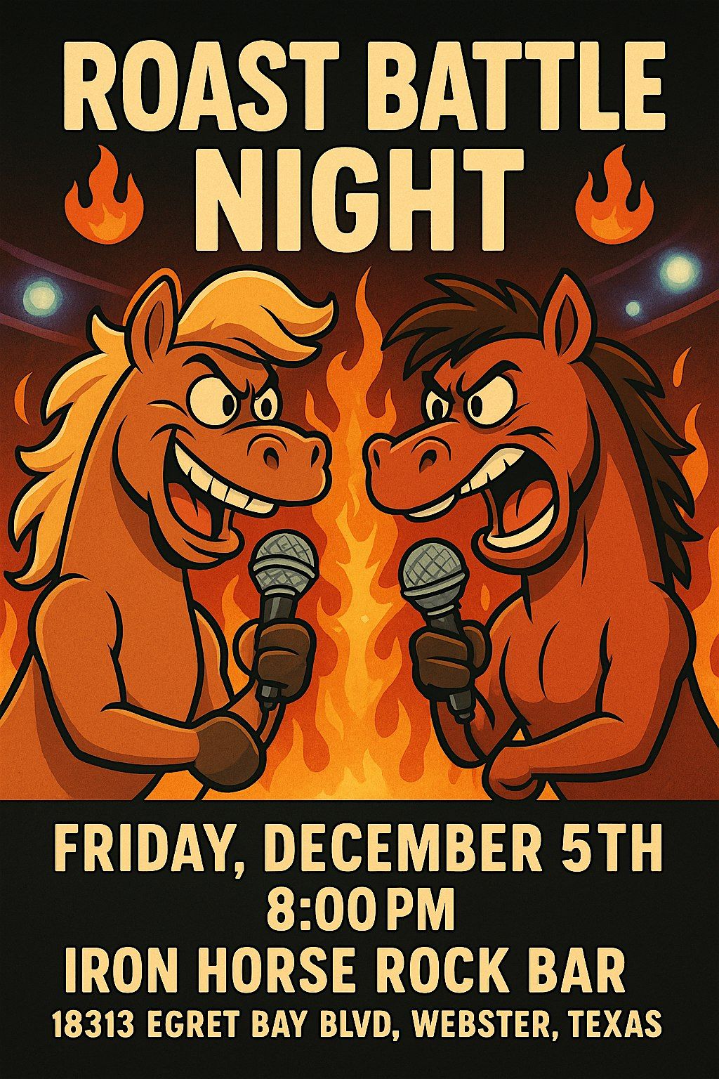 Roast Battle Night, 5 December | Event in Webster | AllEvents
