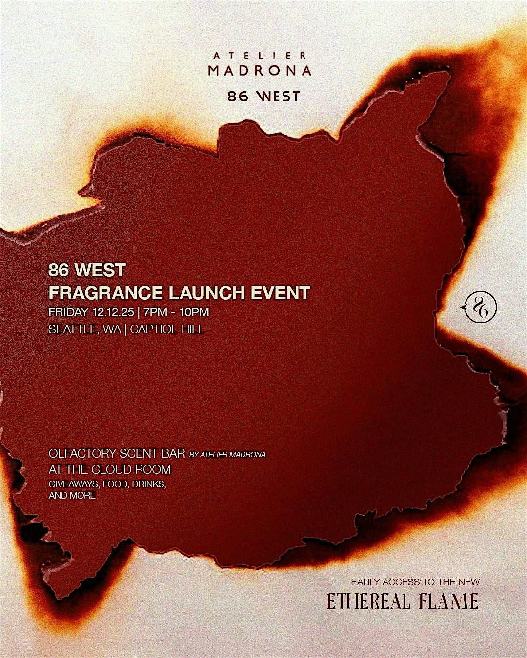 86 West | Ethereal Flame Fragrance Launch Event, 12 December | Event in Seattle | AllEvents
