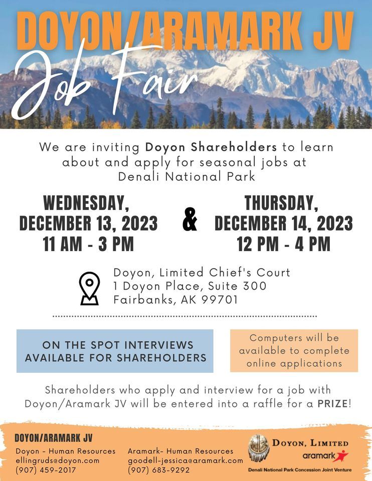 Doyon / Aramark JV, Doyon, Limited, Fairbanks, December 13 2023