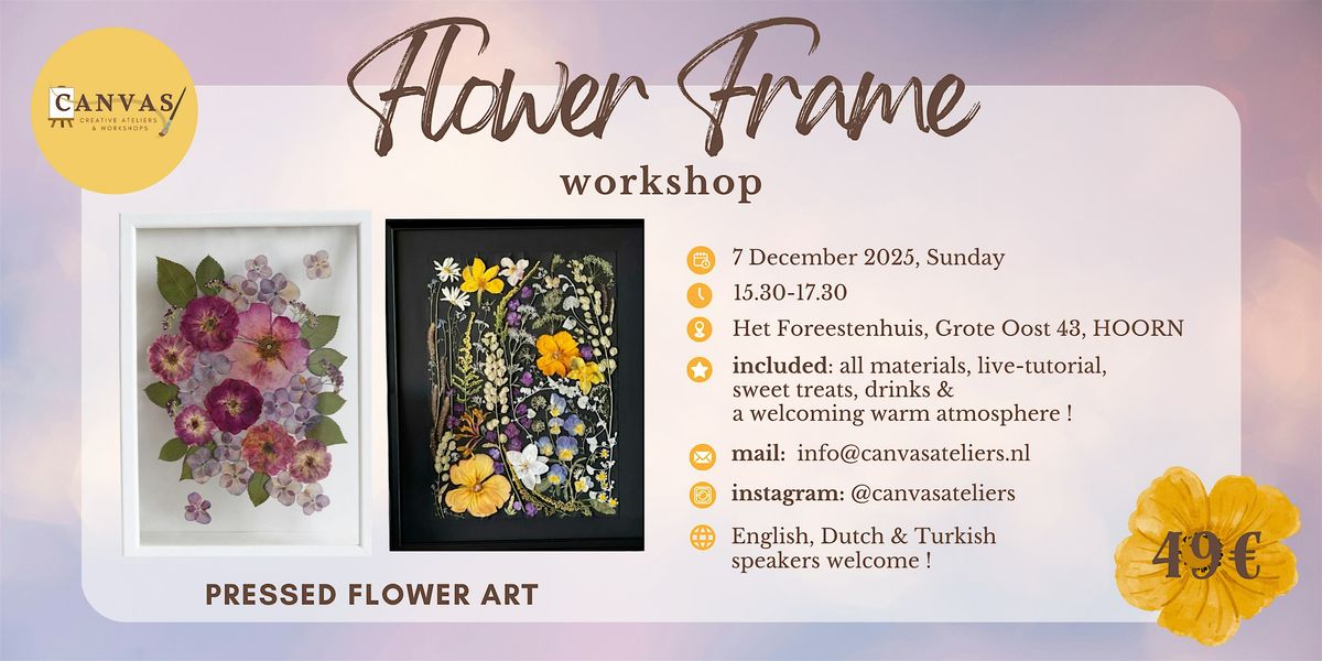 Pressed Flower Frame Workshop, 7 December | Event in Hoorn | AllEvents
