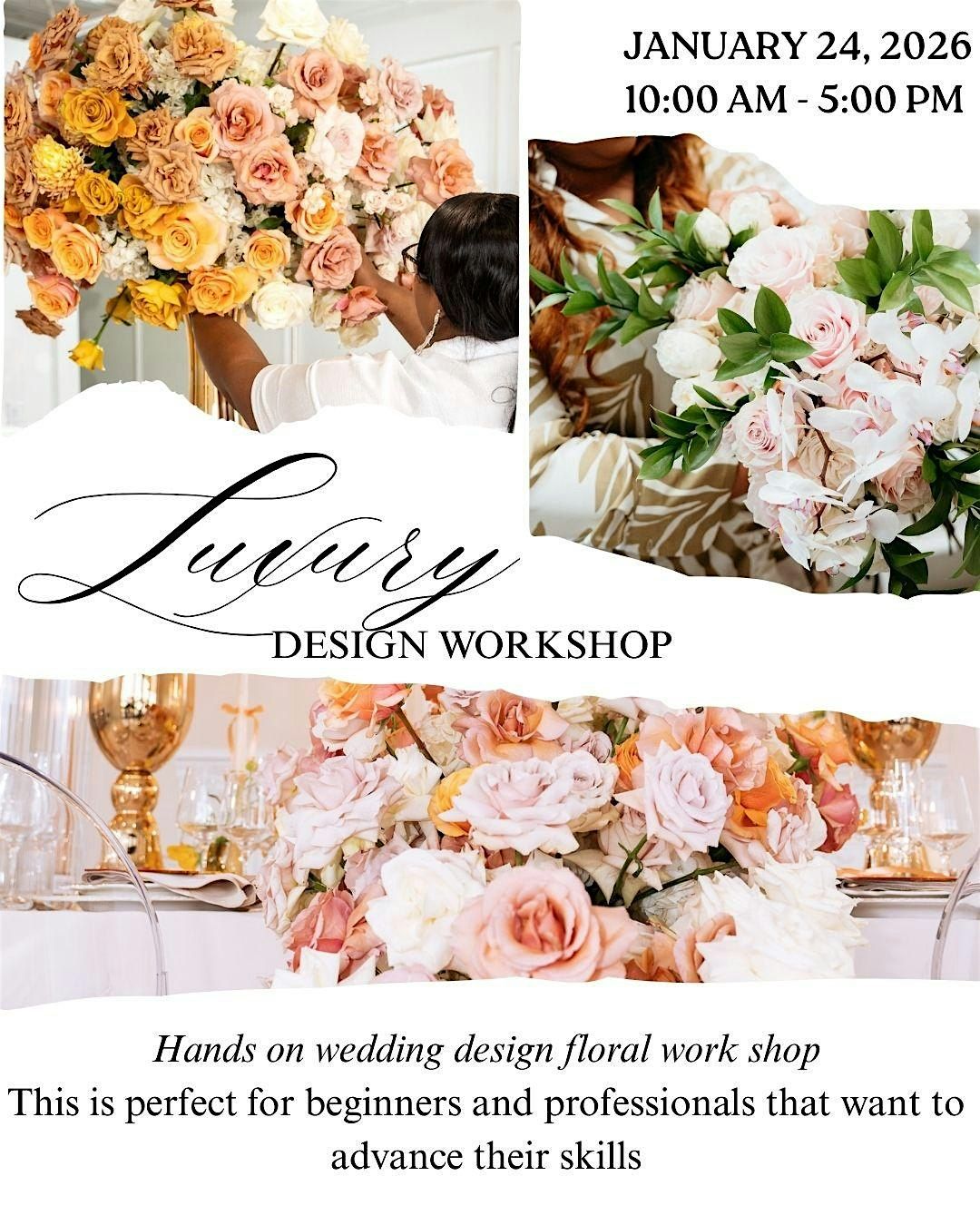 Luxury Flower Design Workshop, 24 January | Event in Willow Grove | AllEvents