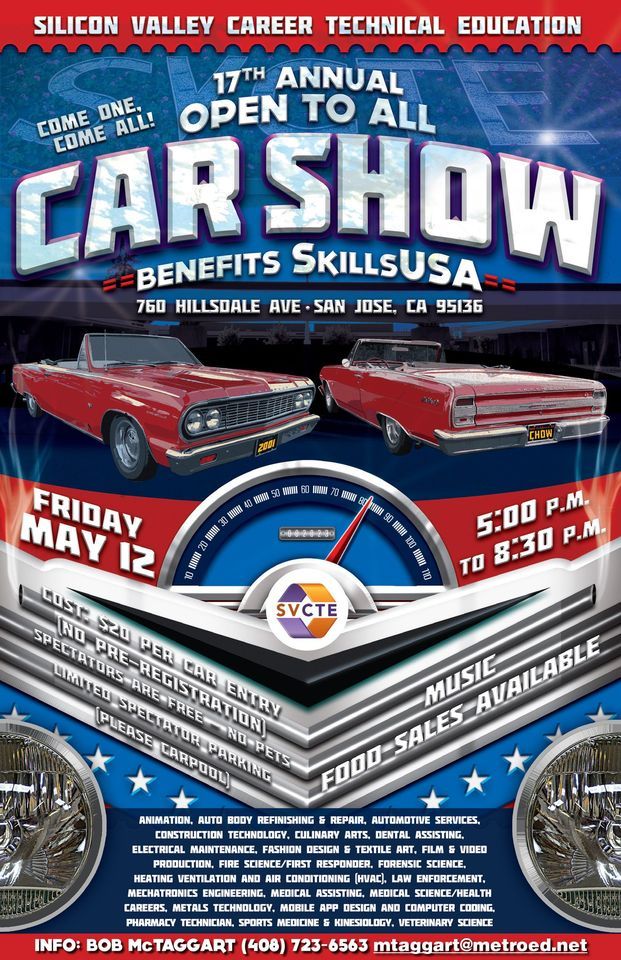 SVCTE 17th Annual Custom and Classic Car Show, 760 Hillsdale Ave, San
