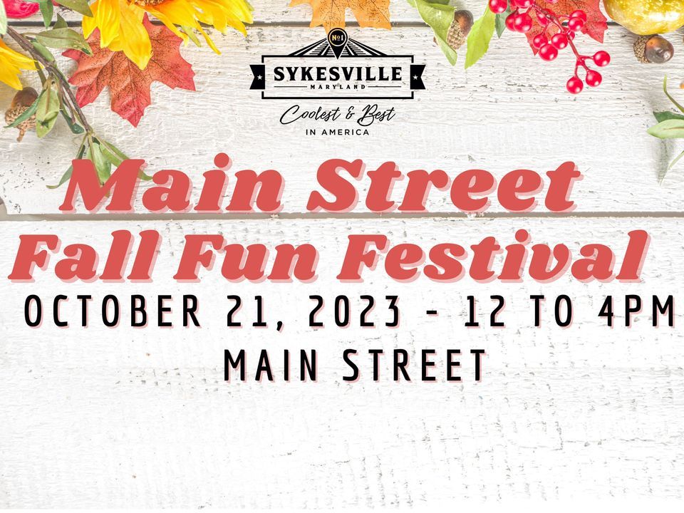 Sykesville Fall Fun Festival, Sykesville Historic District, October 21