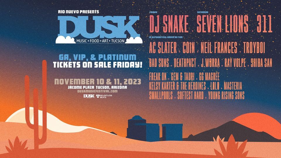 DUSK Music Festival 2023, Plaza Downtown, Tucson, November 10