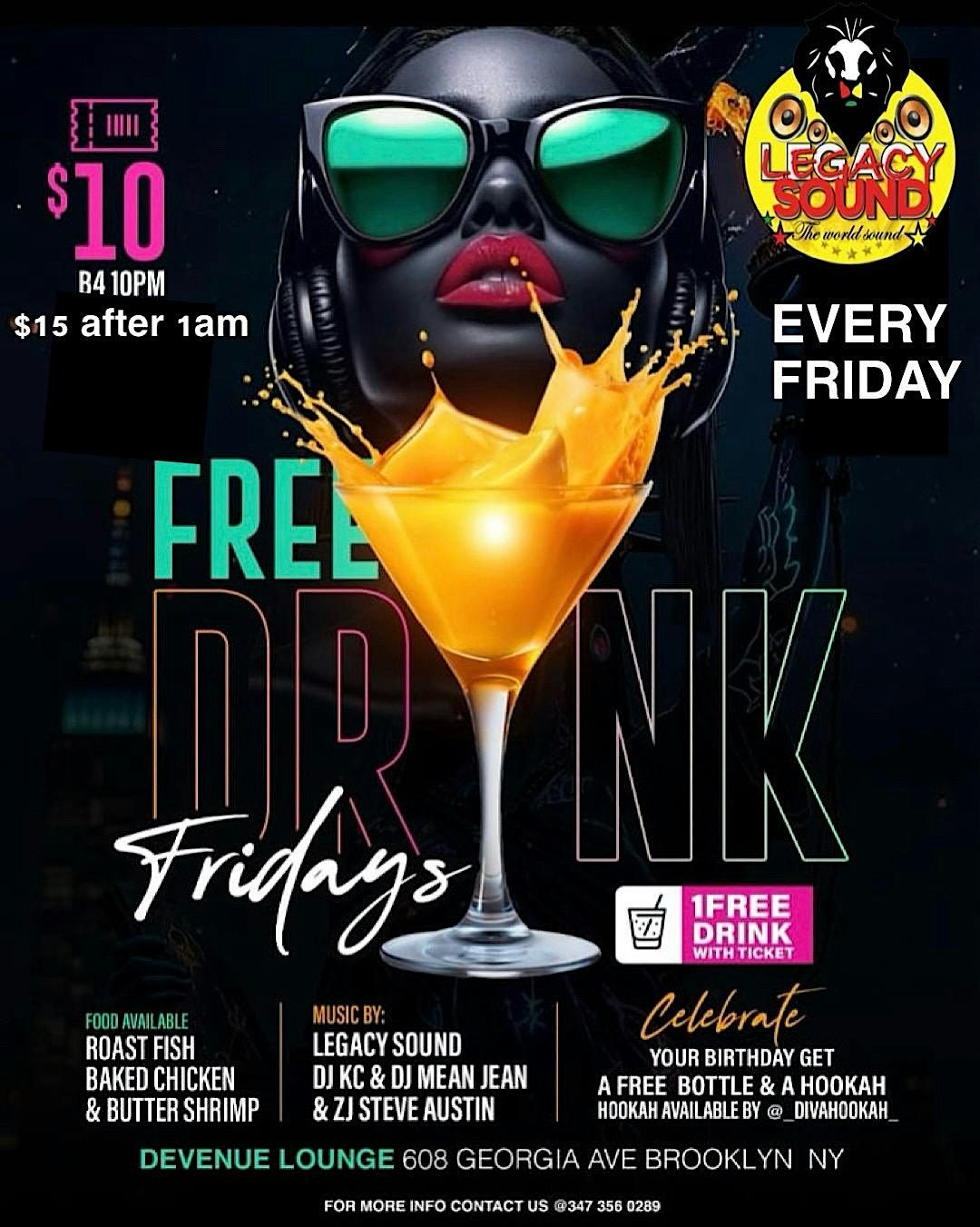 FREE DRINK FRIDAYS #scorpioseason | Event in Brooklyn | AllEvents