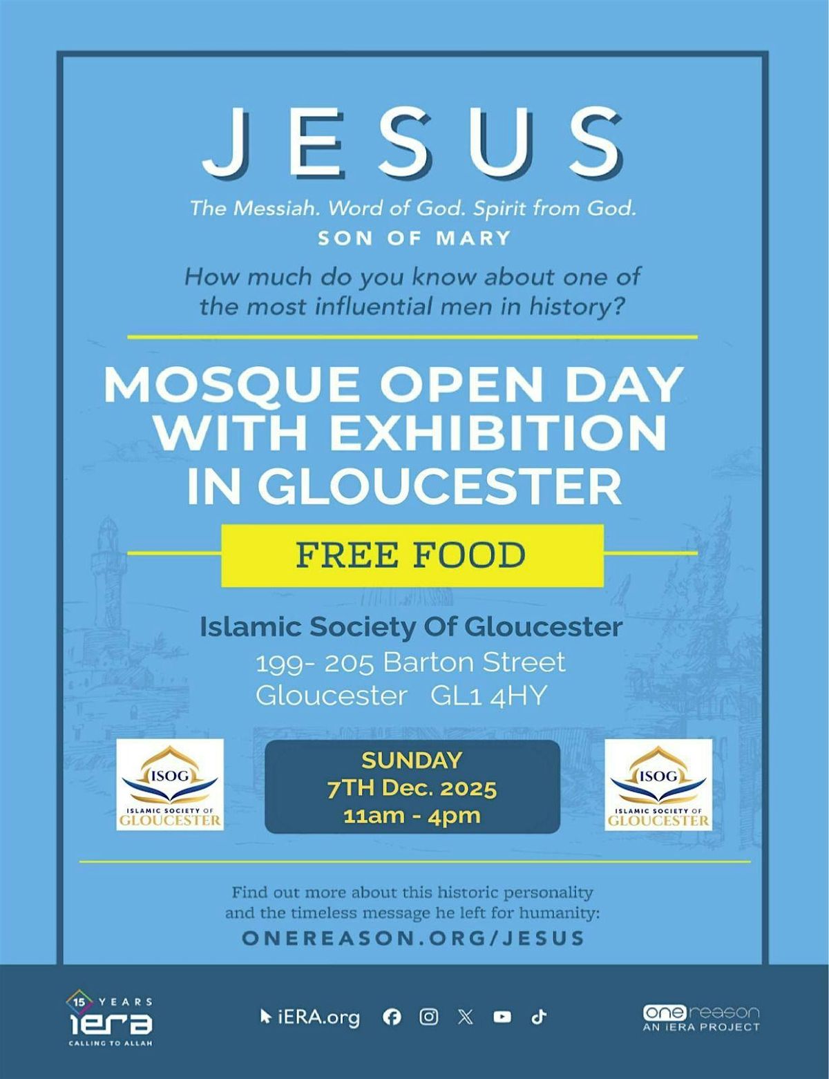 Mosque Open Day & Jesus Exhibition, 7 December | Event in Gloucester | AllEvents
