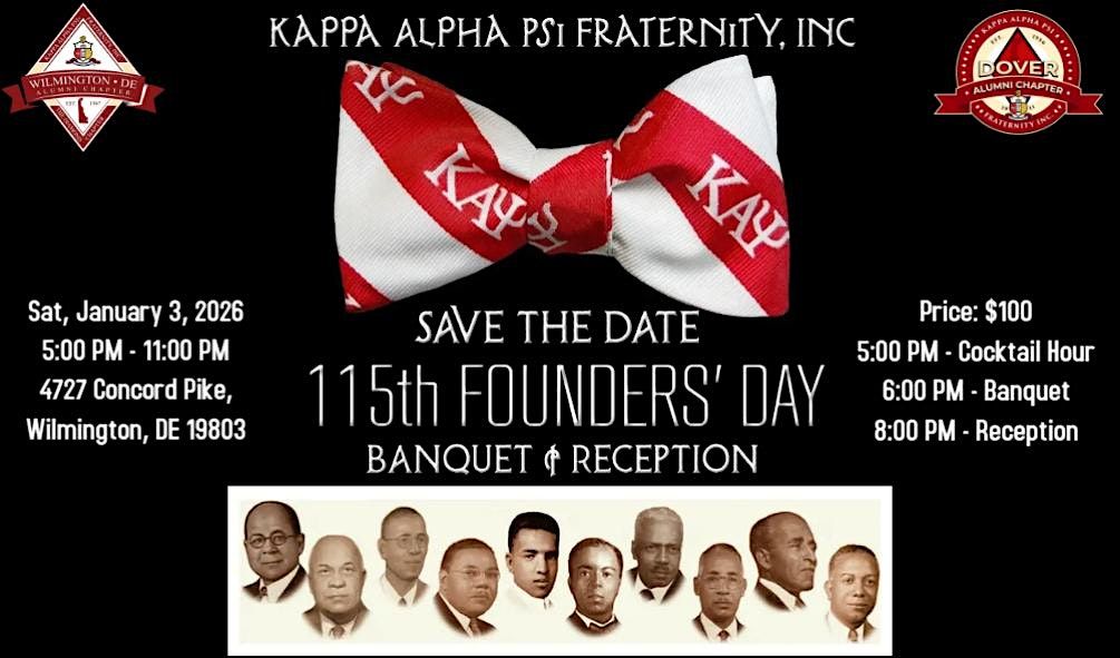 WA x DA Joint Founders' Day Banquet, 3 January | Event in Wilmington | AllEvents