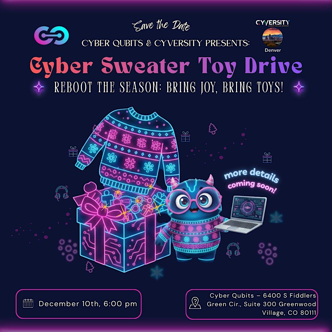 Cyber Sweater Toy Drive - Venture X Greenwood Village, 10 December | Event in Greenwood Village | AllEvents