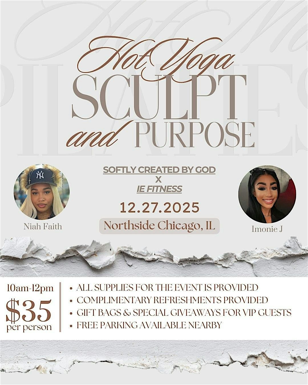 A Faith & Hot Yoga Sculpt Experience: Designed With Purpose, 27 December | Event in Chicago | AllEvents