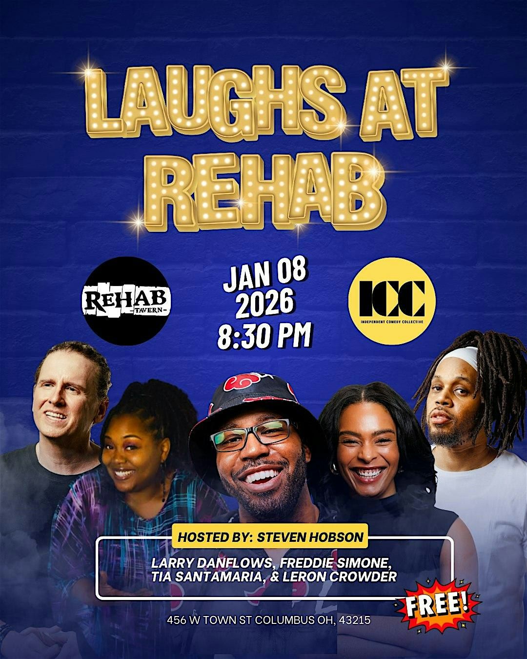 Laughs at Rehab, 8 January | Event in Columbus | AllEvents