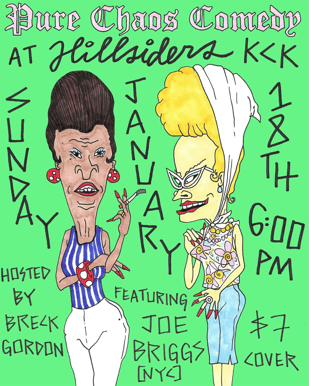 Pure Chaos Comedy at Hillsiders KCK, 18 January | Event in Kansas City | AllEvents