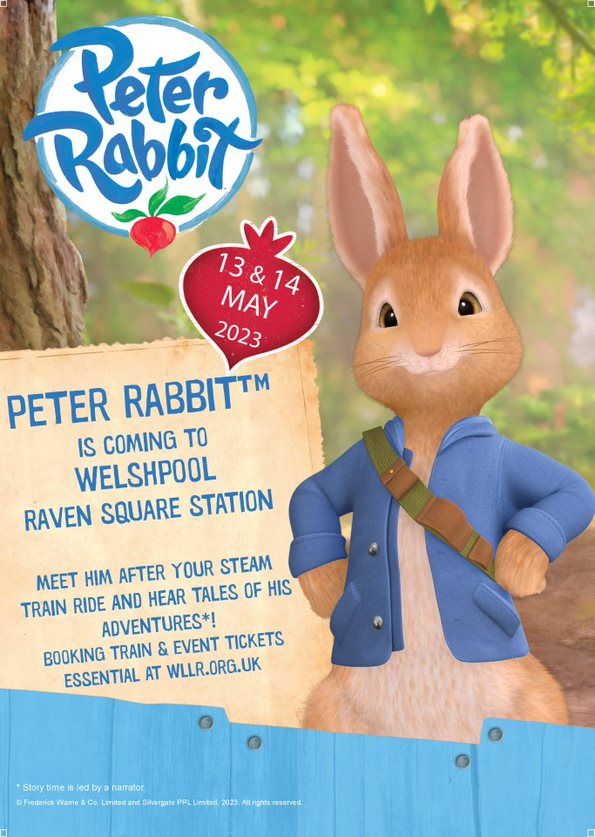 Peter Rabbit Visits!, Welshpool & Llanfair Light Railway, 13 May 2023 ...