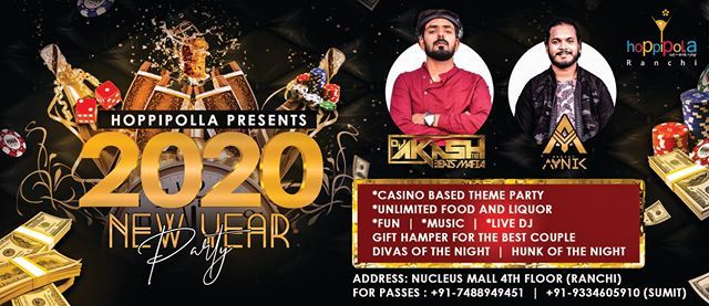 New year party 2022 ranchi New Year Party 2020 at Hoppipola, Ranchi, Ranchi