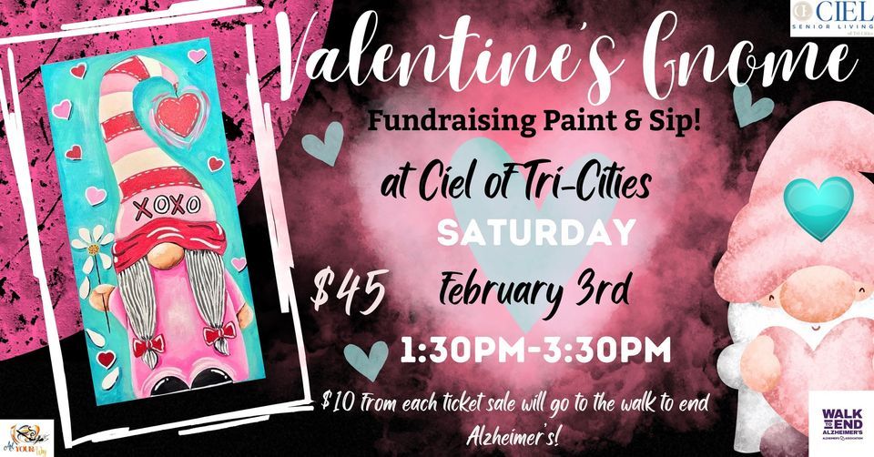 Valentines Gnome Paint & Sip! (Fundraising Event for Ciel of TriCities