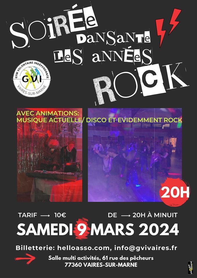 Soirée dansante ROCK, 61 Rue des Pêcheurs, 77360 Vaires-sur-Marne, France, Noisiel, March 9 2024 | AllEvents.in | AllEvents.in Soirée dansante ROCK, 9 March | Event in Noisiel | AllEvents.in