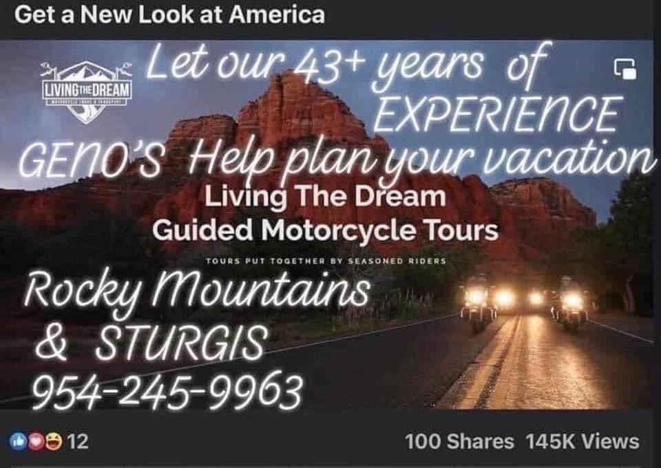 STURGIS 2024 & NATIONAL PARKS TOUR, Living The Dream Motorcycle Tours